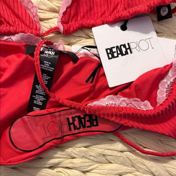 Beach Riot Red and Pink Bikini Set - Picture 3 of 3